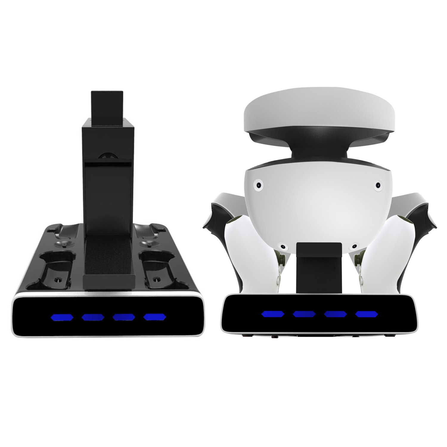 PS VR2手柄座充PS5双手柄充电底座带显示灯VR头盔支架FC-PVR2-003