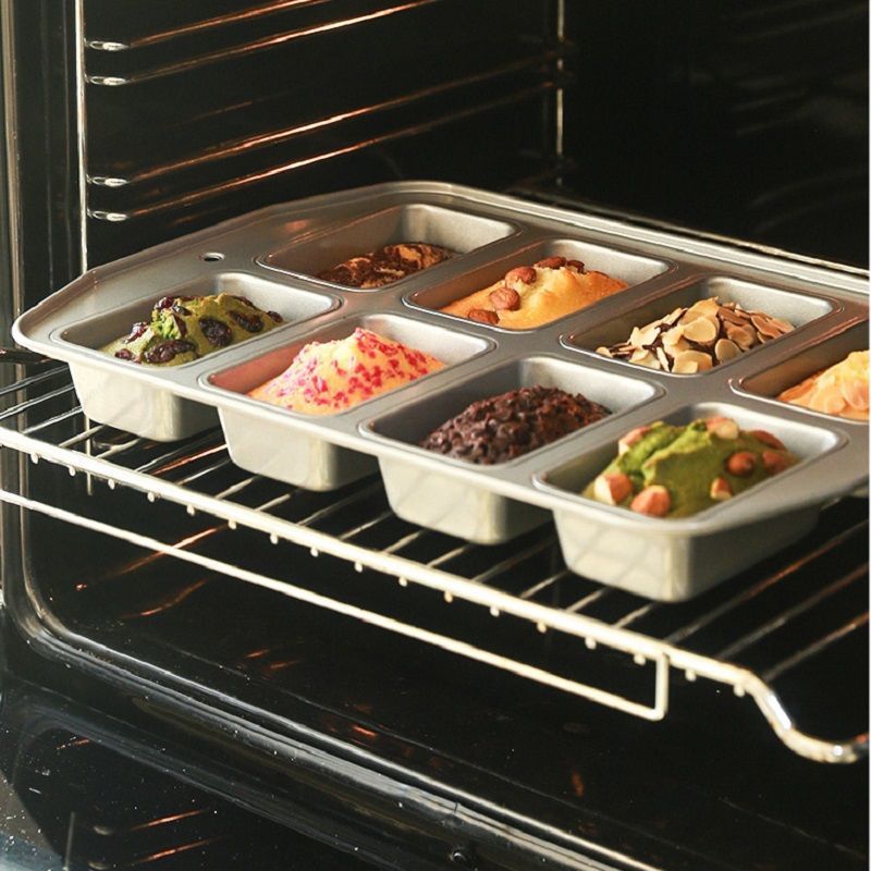 迷你磅蛋糕小吐司面包模具芝士蛋糕做面包的工具家用烤面包8连模