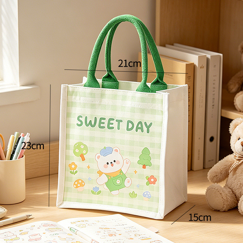 Bolsa de lona Bolsa de tote de oso personalizada Bolso de lona tridimensional para estudiante Carpeta personalizada con logo Bolsa de lona pequeña image 14
