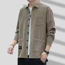 2025新款男款衬衫秋季宽松小众设计感上衣男生潮流百搭休闲外套潮