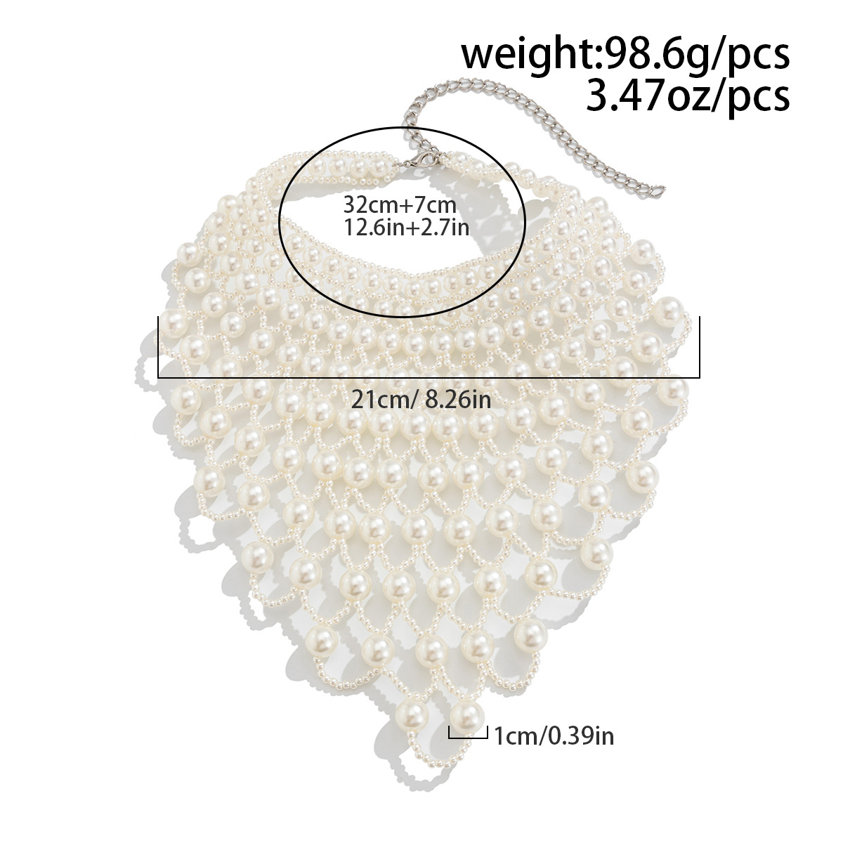 Baroque Mesh Pearl Necklace For Parties And Banquets_voghion.com