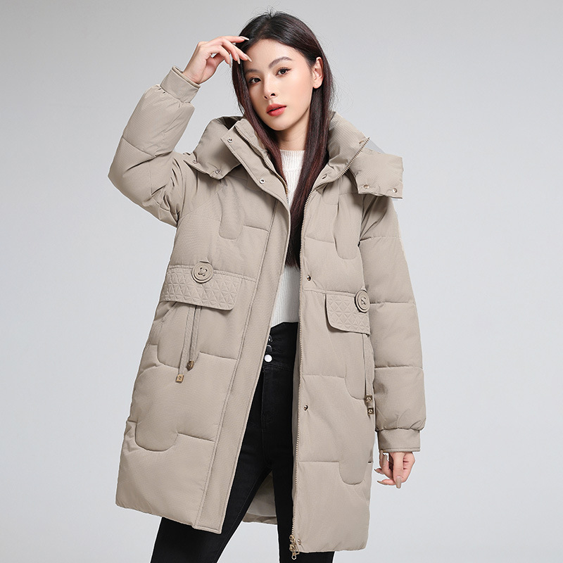 2025 新しい冬多用途韓国綿コートフード付きスリムスタイル綿コート綿ジャケット気質パンコート女性のジャケット|undefined