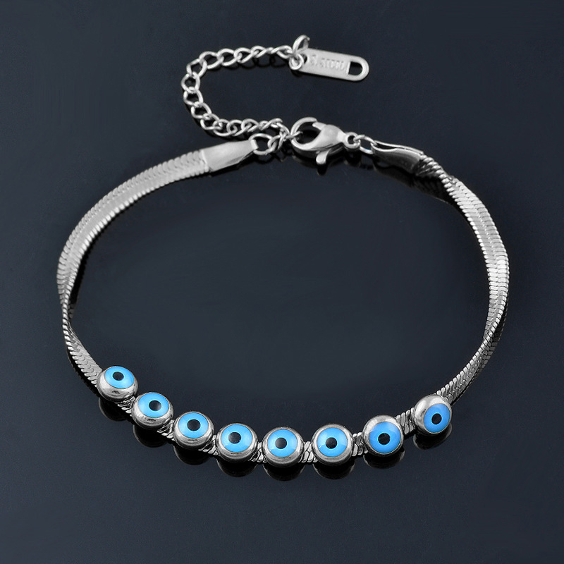 Fashion Devilu0027S Eye Stainless Steel Bracelets 1 Piece