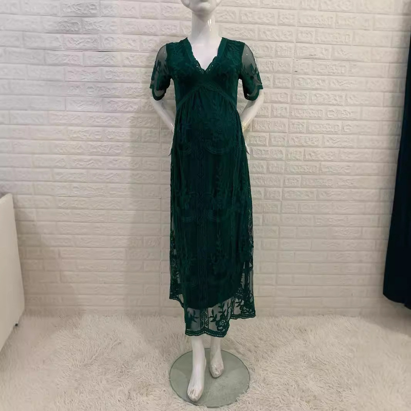 AliExpress Ebay Pregnant Women Photograph Lace Long Skirt Foreign Trade Pregnant Women Lace Floor dress 1240