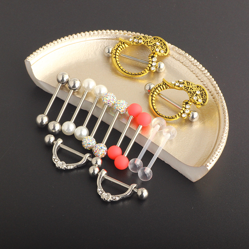 Pointed titanium steel lip stud product view