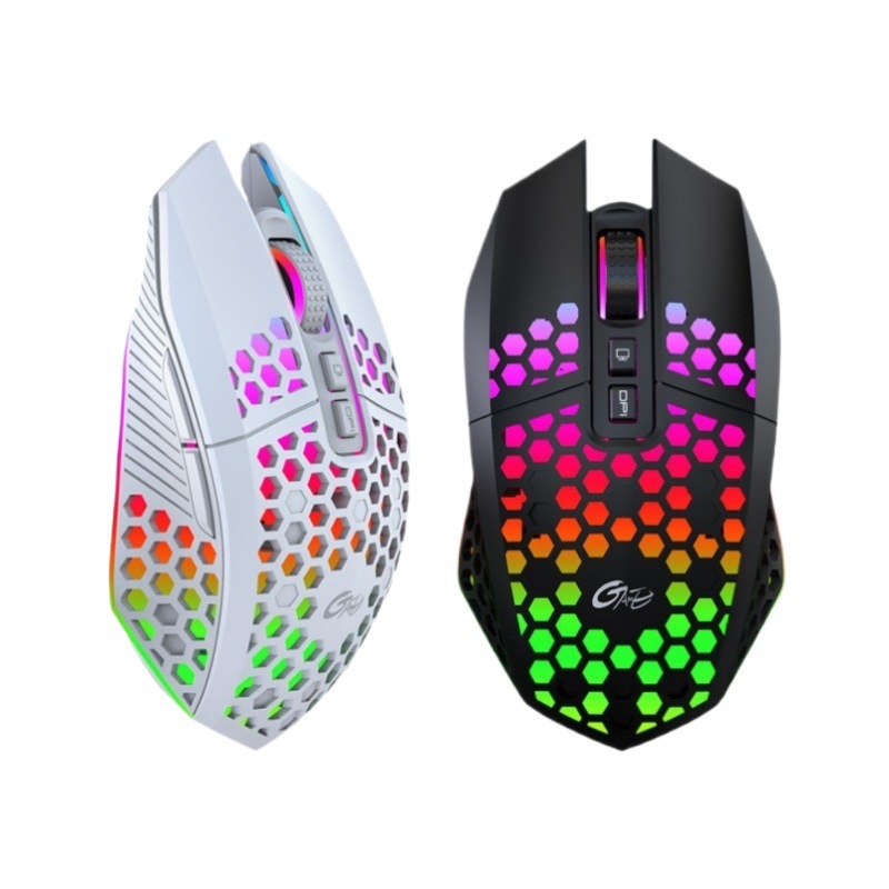 Ratón Inalámbrico Ligero Tiger Cat, Silencioso, con Carga, Iluminación RGB, para Juegos y Oficina, Recargable, de Amazon