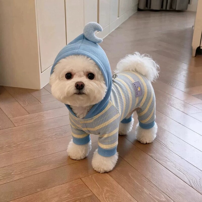 Dog clothes, autumn and winter warm four-legged clothing, suitable for small breeds like Bichon Frise, Teddy, Schnauzer, and Yorkshire Terrier, designed to protect the belly and for indoor wear