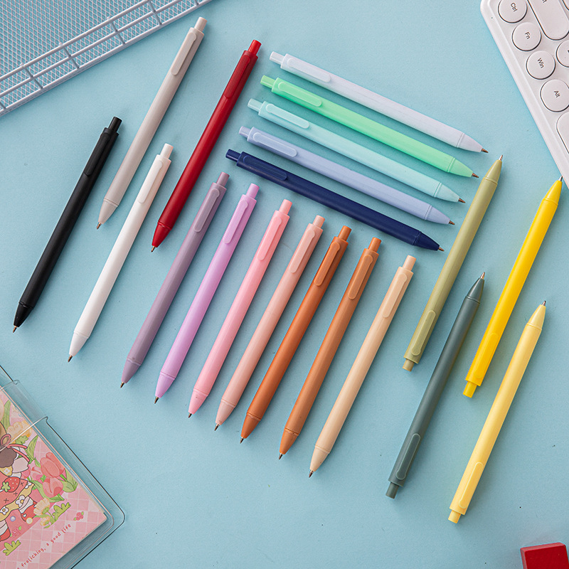 Macaron Simple Press Gel Pen Student Examination Pen Business Office Sign Pen 0.5 Bullet Black Water Pen Macaron Simple Press Gel Pen Student Examination Pen Business Office Sign Pen 0.5 Bullet Black Water Pen