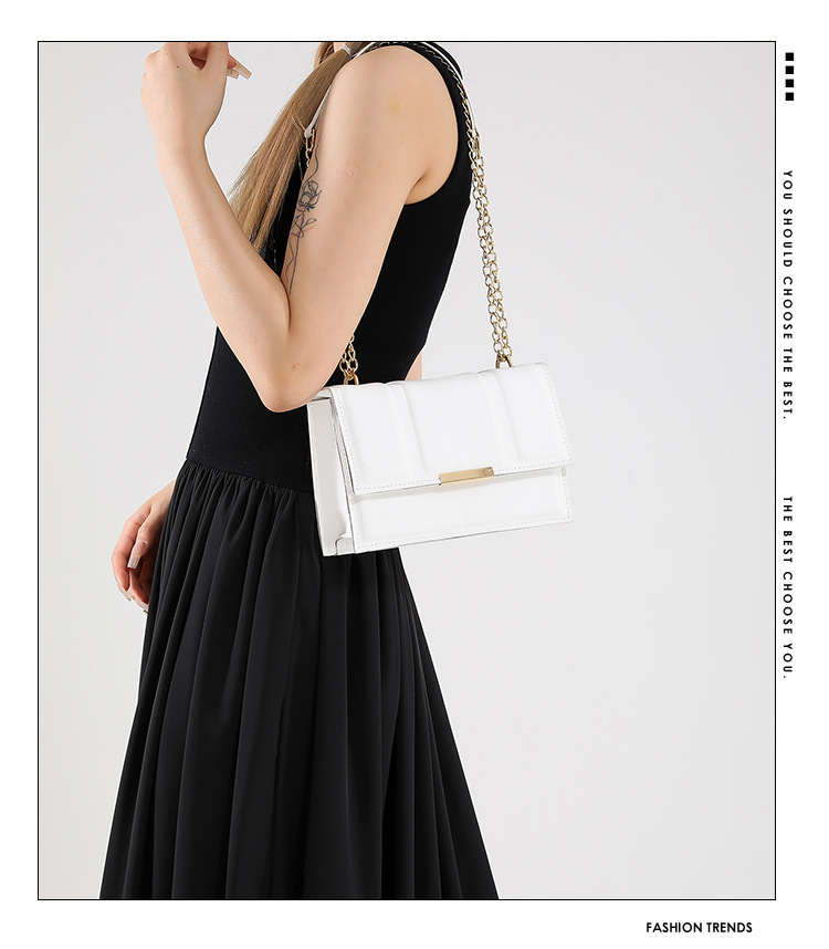 Cross-border commuting small square bag, retro chain single-shoulder bag, Korean version crossbody bag, new autumn/winter 2024 collection, women's bag details Picture