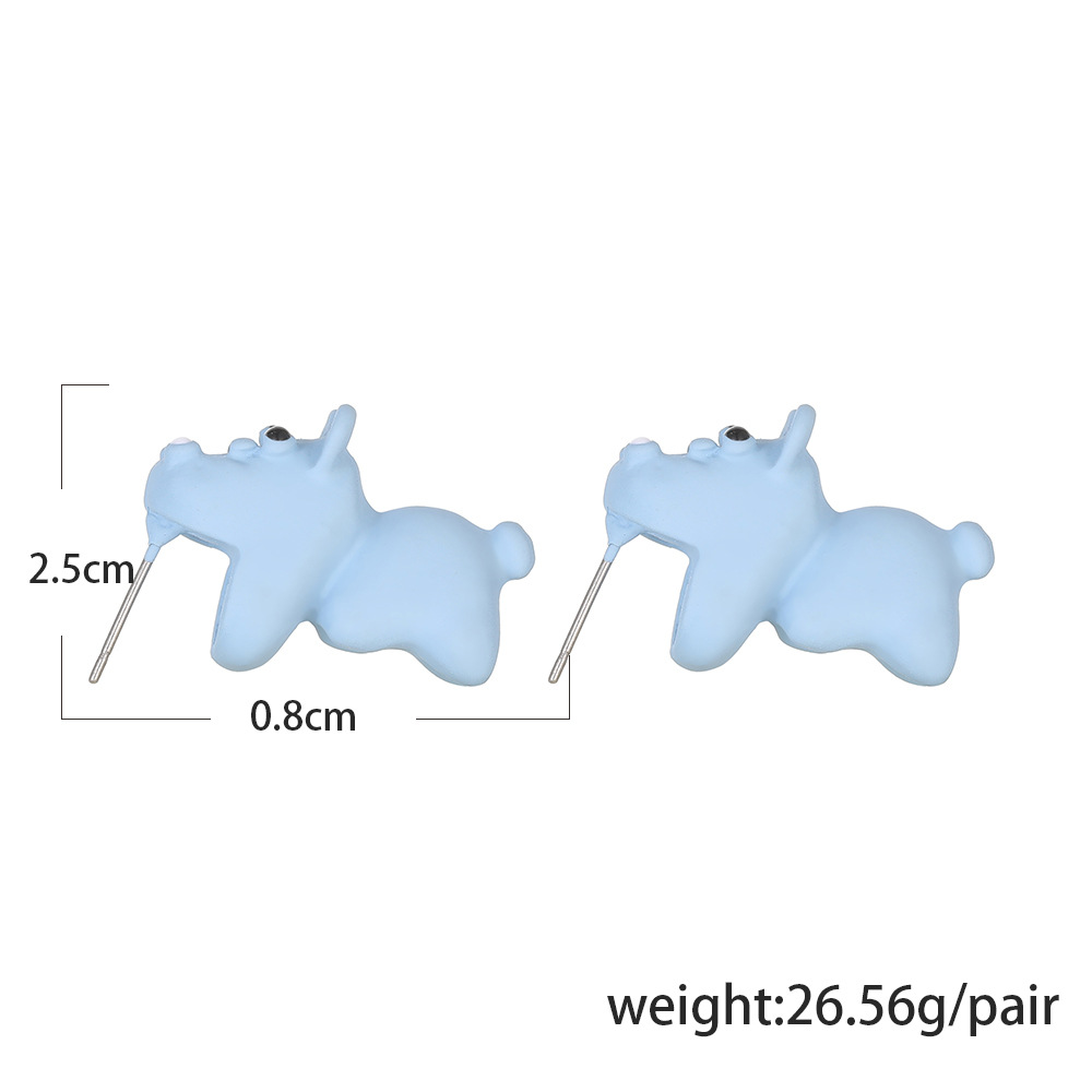 Cute Cartoon Animal Corgi Shark Stud Earrings Wholesale Nihaojewelry display picture 18