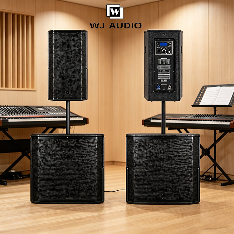 New Professional Full-Range Audio System Set for Weddings, Performances, Bars, and Ktvs, Single 15inch Active Subwoofer Set