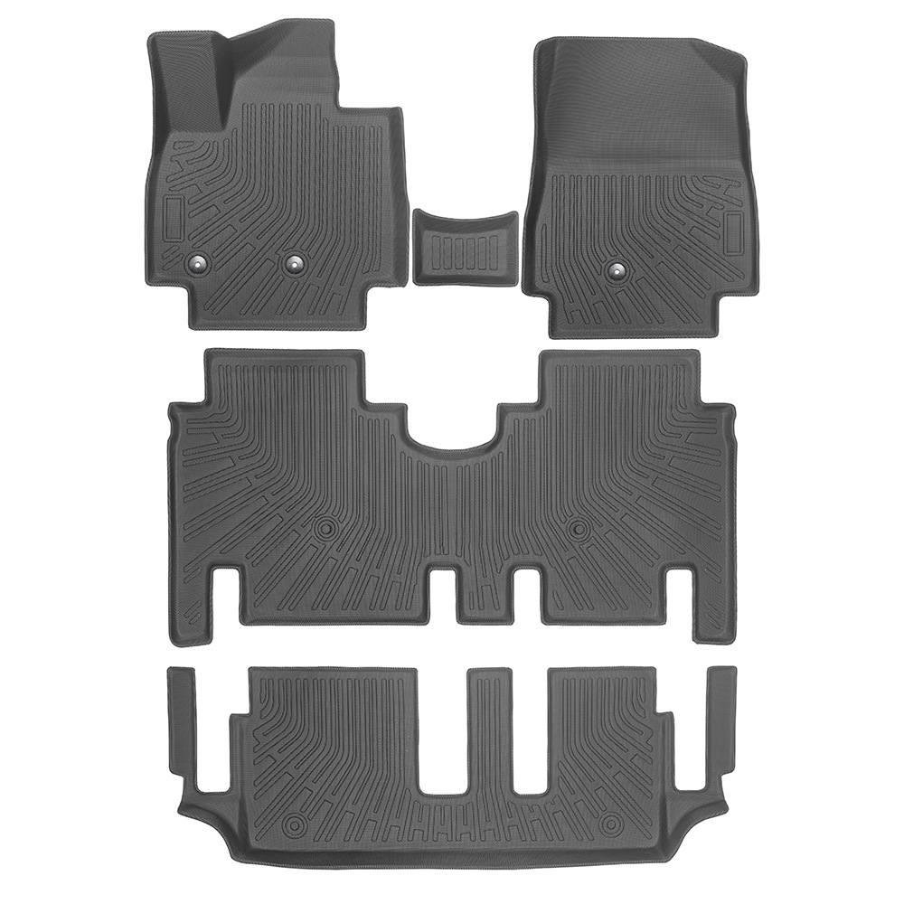 Aplicable a IONIQ 9 EV 2025 - 7 asientos 3D todo el tiempo TPE almohadilla de pie almohadilla de respaldo