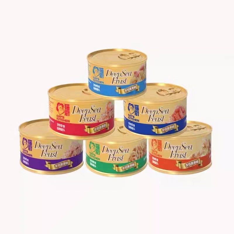 Cat Kitchen Таиланд импортировал консервы из говядины и рыбы, замороженные кошачьи закуски для взрослых и молодых кошек, влажный корм, целая коробка, оптовая продажа, 85 г * 24