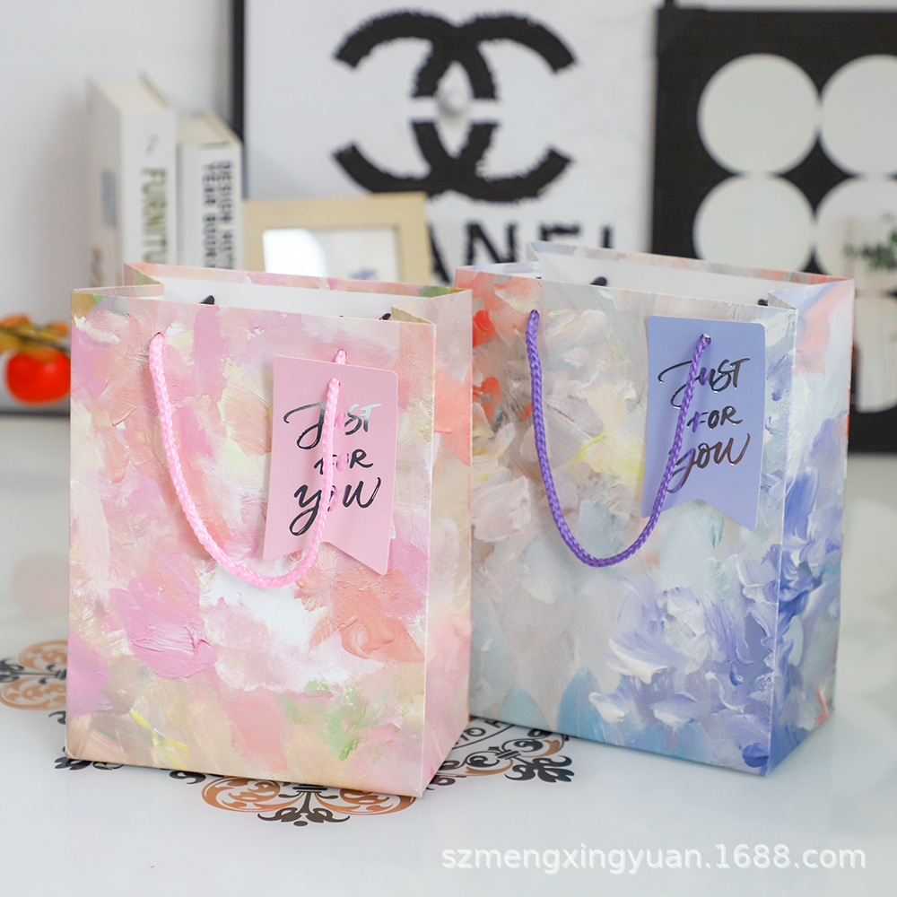 Estilo de lujo ligero, hermosa temporada de graduación, bolsa de papel para maestros, cumpleaños 520, bolsa de regalo para el día de la madre, bolsa de papel portátil