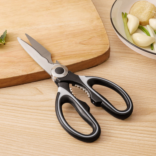 Thickened kitchen scissors wholesale strong chicken bone scissors household stainless steel panda scissors large scissors multifunctional food scissors