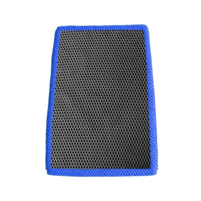 Car cleaning tools: car cleaning clay cloth, clay - hollowed-out-clay-surface-grid-point-clay-grinding-gloves-in-peacock-blue