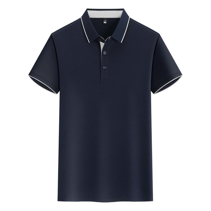 Polo de solapa de color a juego, ropa de trabajo personalizada, camiseta de manga corta transpirable, camisa publicitaria, mapa de impresión, borde de cinturón bordado
