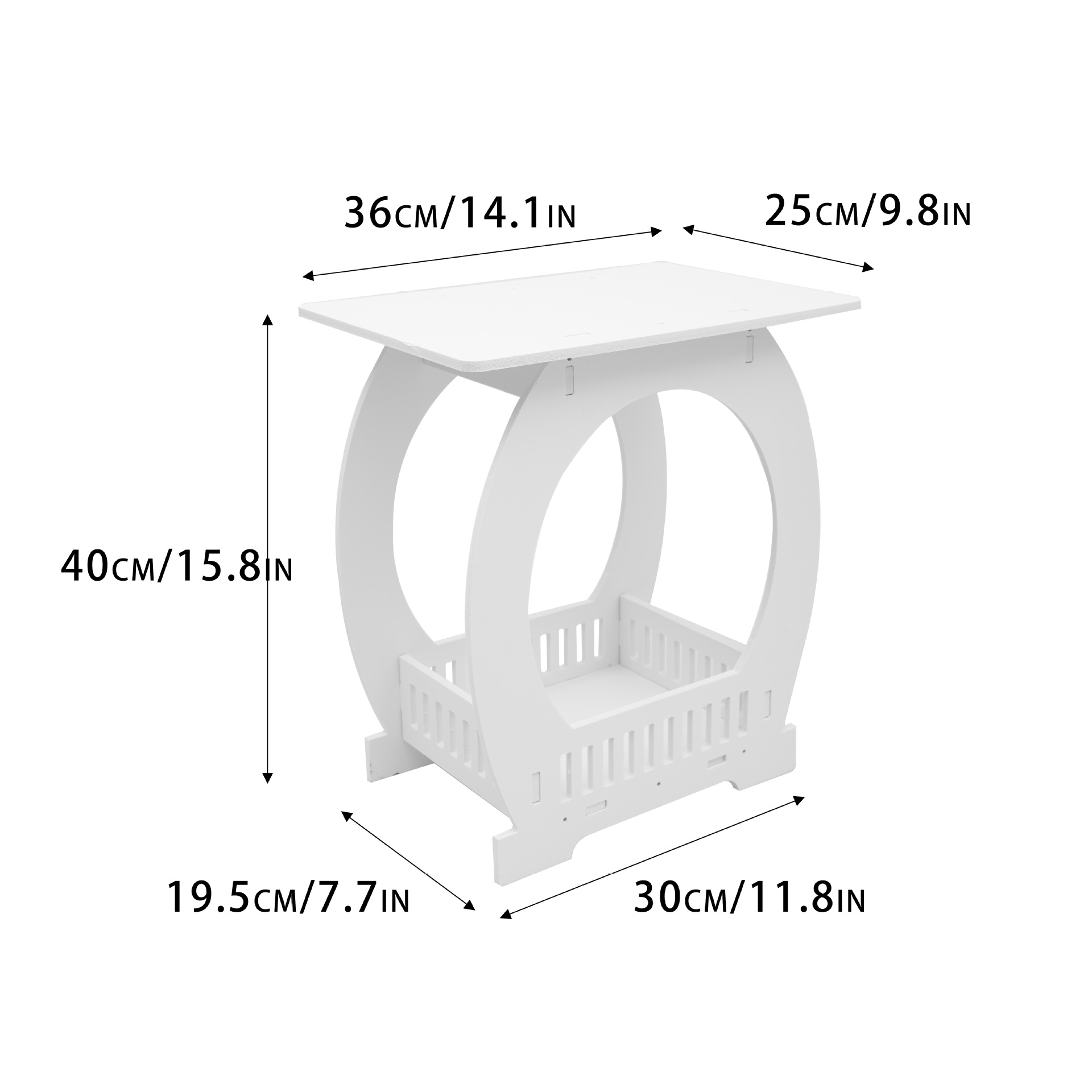 곡선형 작은 정사각형 테이블