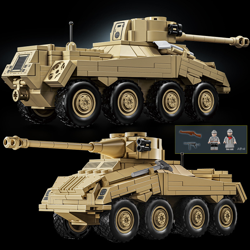 World War Ii German Sd.Kfz.234 Heavy Armored Reconnaissance Vehicle Tank Assembly Model Building Blocks World Toy for Boys World War Ii German Sd.Kfz.234 Heavy Armored Reconnaissance Vehicle Tank Assembly Model Building Blocks World Toy for Boys