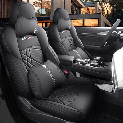 Blue Whale Car Seat Cover | Modelə uyğun (Original) oturacaq örtükləri - mysterious-black-deluxe-edition-five-seater-dedicated-to-yidong-plus-all-inclusive-front-row-all-in-one-rear-row