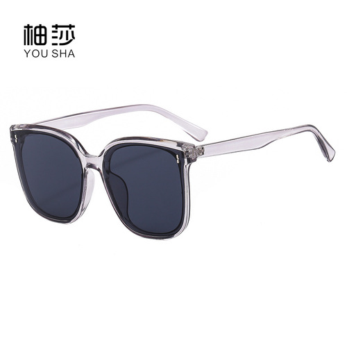  New GN Sunglasses Men’s and Women’s Square Frame Internet Celebrity Korean Sunglasses Kuaishou Trendy Sunglasses
