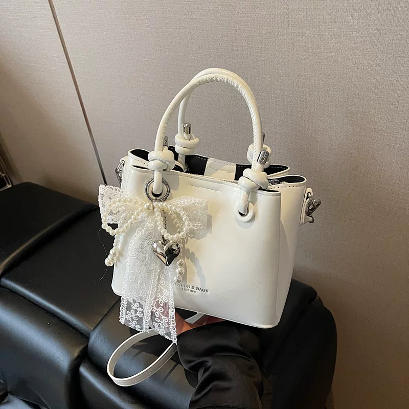 Маленькая дизайнерская портмоне сумки со strap и бант на одно плечо, стиль высокого качества
