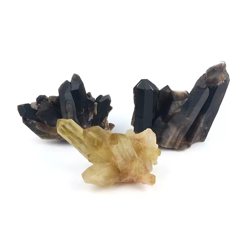 批发天然晶簇黄水晶茶晶晶簇家居装饰工艺品客厅装饰摆件跨境热销