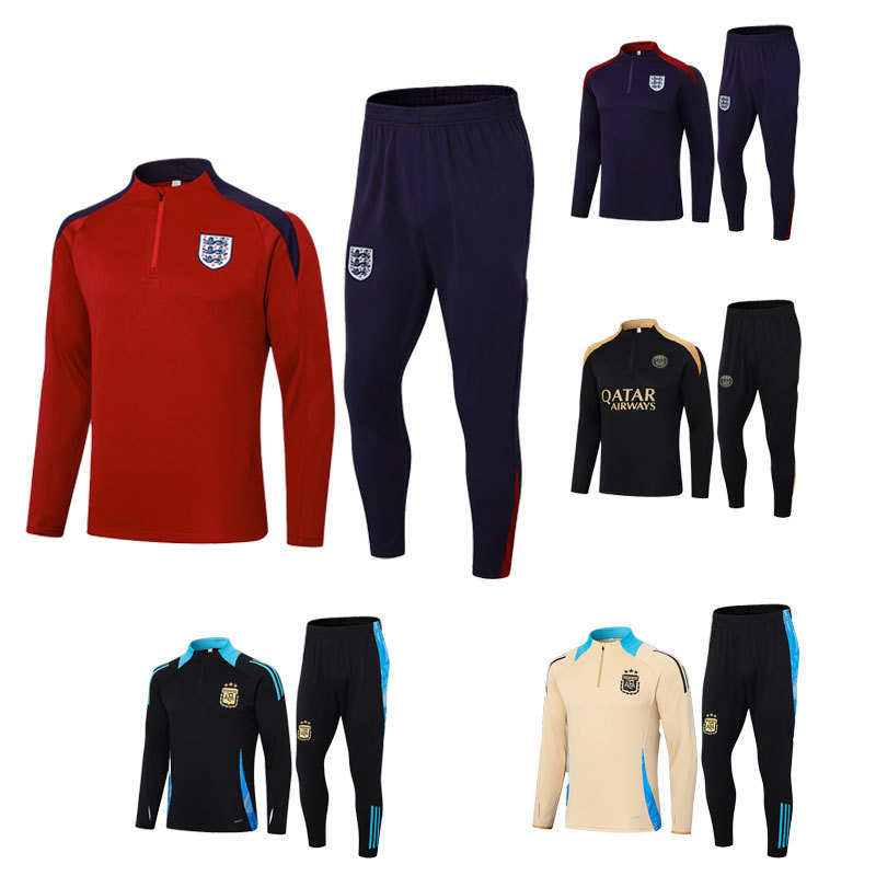 Wholesale New Paris Arsenna Barsa Chel Smarties Half-Zip Long-Sleeved Jacket Suit Sports Football Uniform