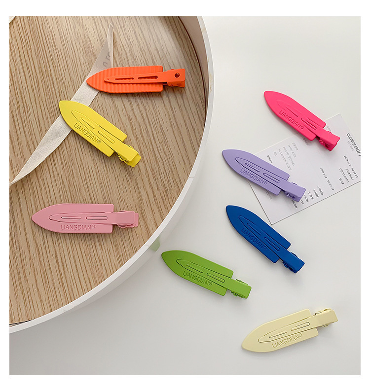 Korean Candy Color Metal Hairpin Wholesale Summer Word Clip Bangs Clip Duckbill Clip Headdress display picture 7