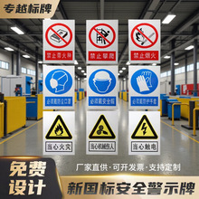 当心触电安全警示牌必须戴防护手套标识牌当心机械伤人车间标识牌