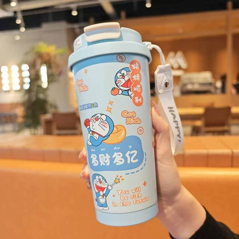 ステンレス製316二重構造断熱コーヒーマグカップ、携帯用、屋外用、男女兼用、卸売、二重構造保温カップ、ストロー付き|undefined