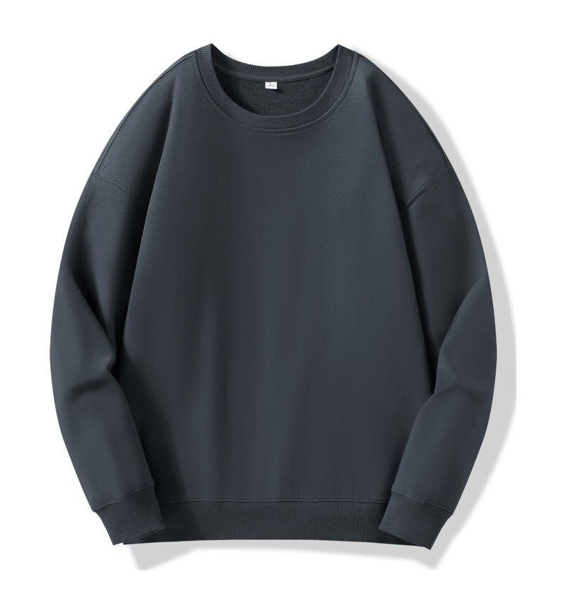 Camiseta de cuello redondo de algodón personalizada impresión LOGO manga larga pesada oversize suelta impresión de camisa cultural de tendencia nacional