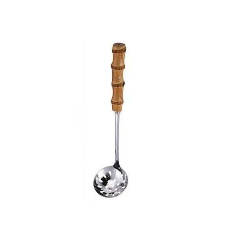 Cuchillo de bambú transfronterizo 304 Cuchillo, tenedor, mango de bambú natural, cuchara, tenedor, bistec, juego de tenedor, vajilla de acero inoxidable image 16