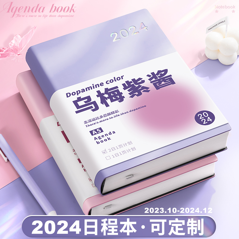 (2개) L5HM2024 스케줄 플래너 신규 커스텀 노트북 업무 일지 일기장 달력
