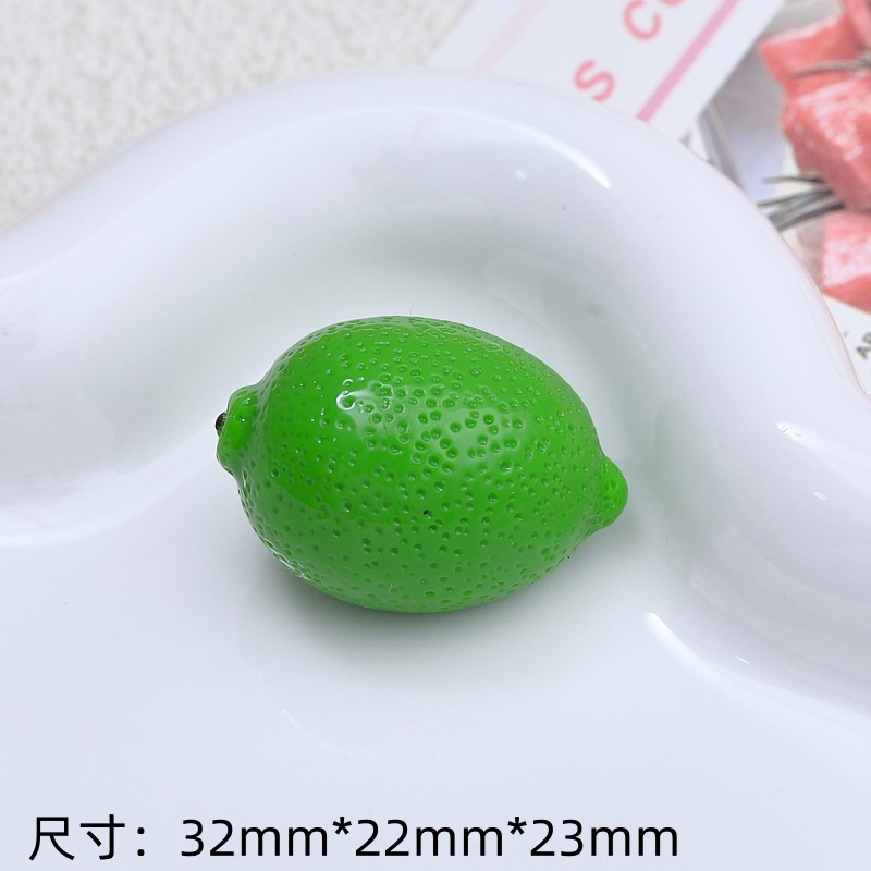 3 차원 시뮬레이션 과일-녹색 레몬