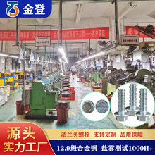 廠家定制法蘭頭螺栓 4.8級316不銹鋼M10帶墊花齒六角法蘭頭螺栓