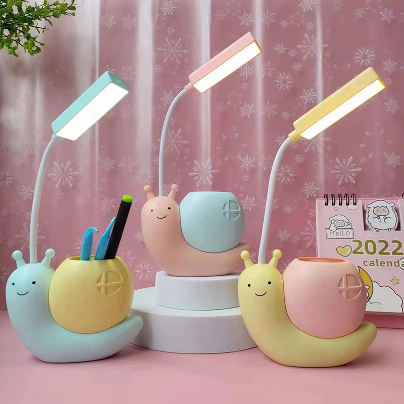 Карикатурная LED настольная лампа для детей, лампа для чтения, защита глаз, регулируемая рука, несколько дизайнов