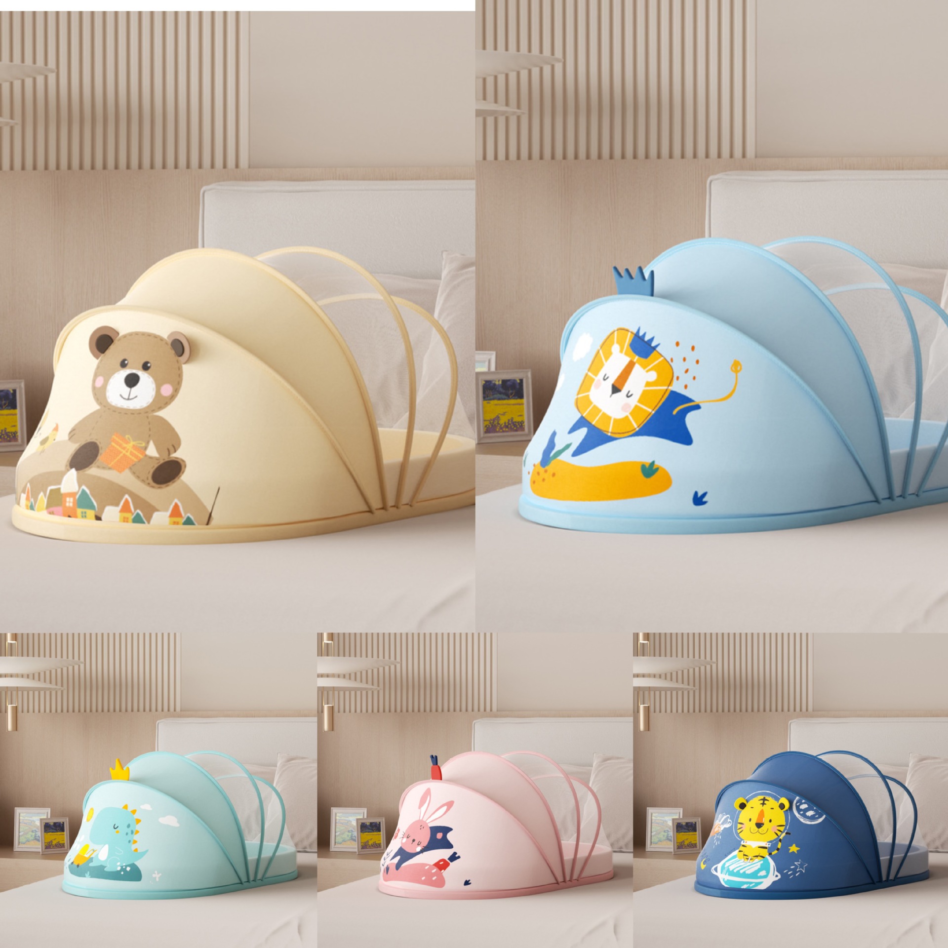 Baby Mosquito Net Cover Baby Anti-Mosquito Folding Mosquito Net Installation-Free Baby Sleeping Anti-Mosquito Cover Mosquito Net Cover Household Children