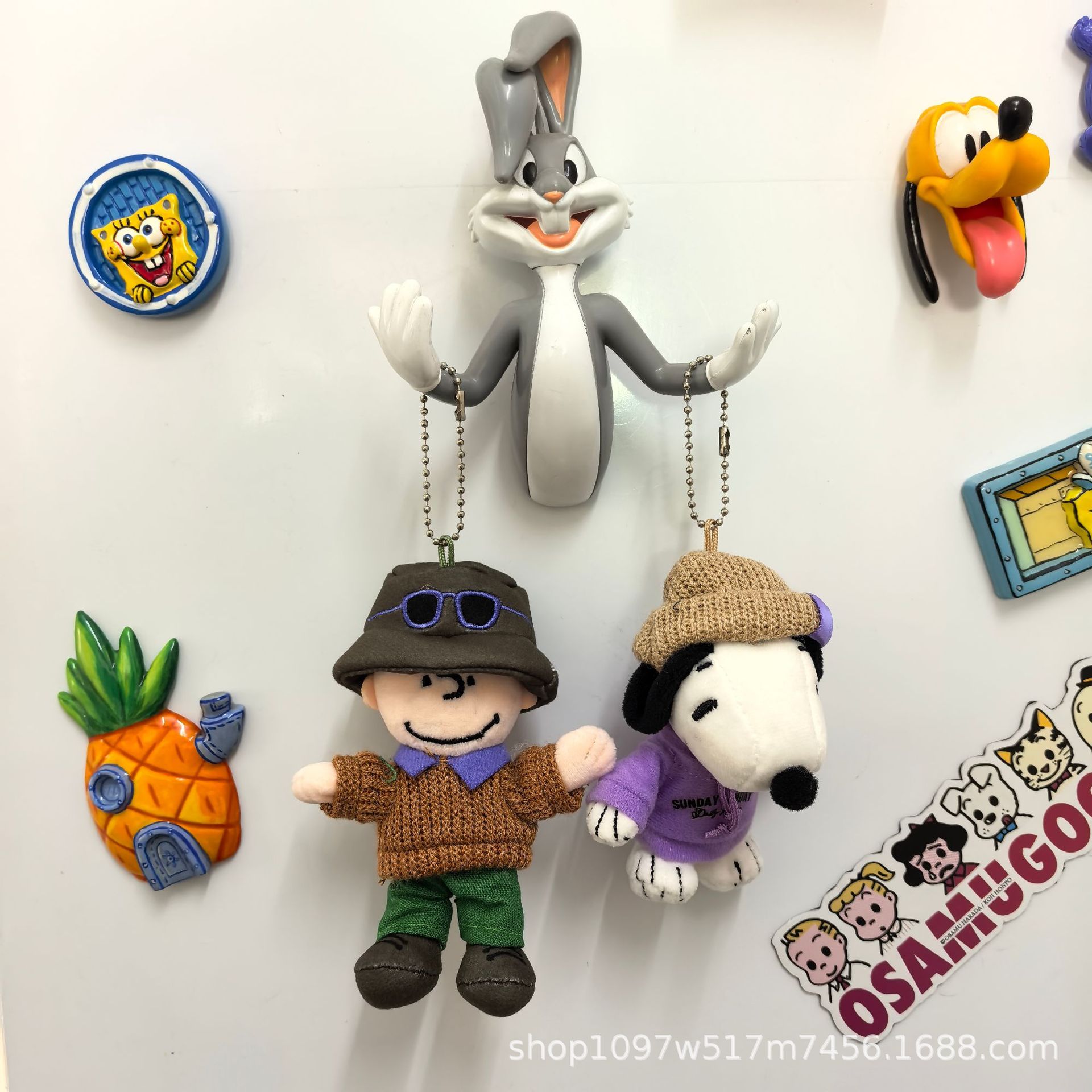 Estilo japonés de dibujos animados sombrero pequeño niño perro muñeca bolsa colgante llavero muñeca de peluche ciudad de juegos agarrar muñeca máquina