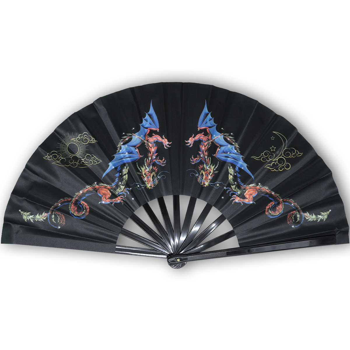 Ventilador plegable de 33cm de kung fu, donde los fansat danza, fiesta, festival de música, suministro plegable