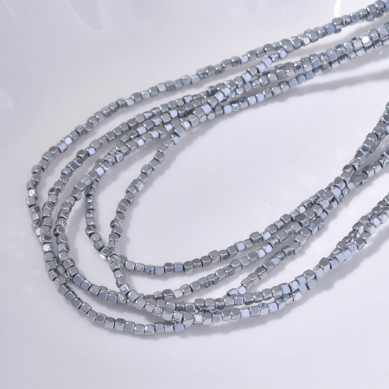 20g Weight Beads Jewelry Making Type 2*2mm Jewelry Making Size DIY Jewelry Accessories Classification 0.6mm Hole Size 210 Pieces Per Piece Quantity Hematite Material Geometric Pattern Plating Design Simple Style Style 210 Pieces Per Piece 2*2mm 0.6mm Hematite Geometric DIY Jewelry Accessories Beads 13