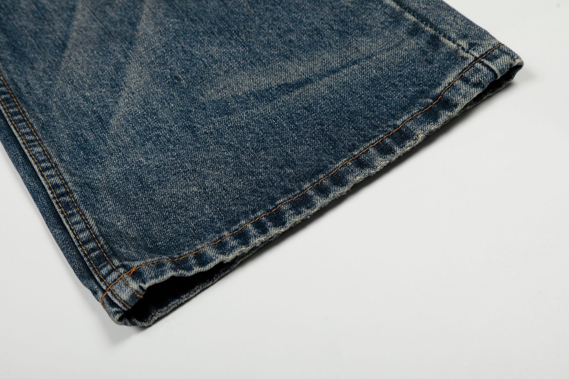 Jean en denim bleu délavé rétro de qualité supérieure, coupe ample, style urbain, pour hommes et femmes_voghion.com
