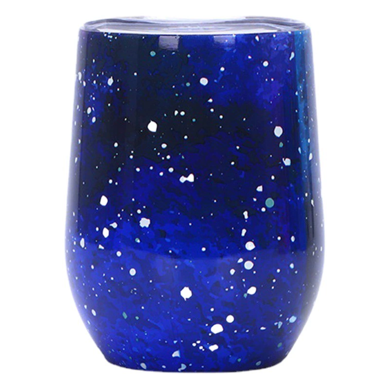 Стакан-яйцо 12 унций с трубочкой, двухслойный вакуумный стакан из нержавеющей стали 304, термостакан для холодных напитков, стакан для вина, стакан-яйцо с широким дном