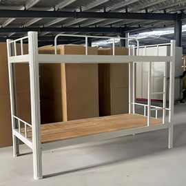 上下铺铁床高低床双层床公寓铁艺床学校宿舍型材床员工钢制上下床