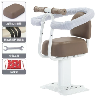Motorcycle child seat | Stool Pedal Scooter Baby - thickened-hummer-brown-single-seat-armrest-large-circle-backrest