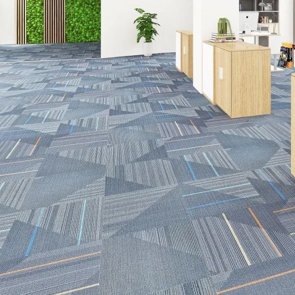 拼接地毯办公室Carpe工程科技感视觉商用写字楼立体沥青方块商务