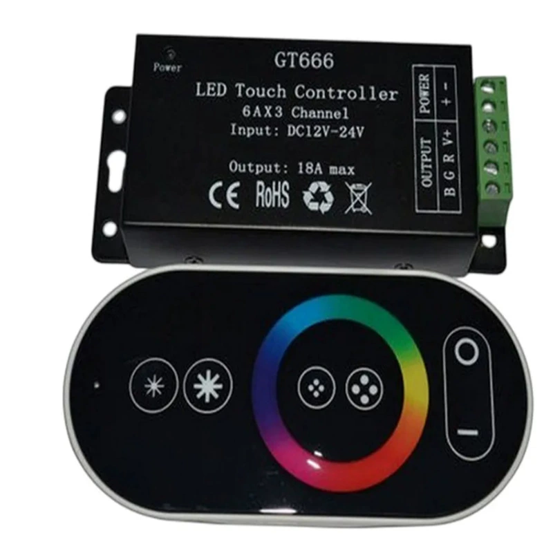 Wireless touch LED controller, colorful light strip, remote control, high power