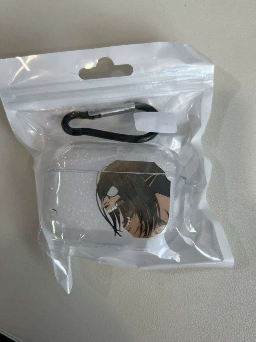 Защитный чехол (Apple) для AirPods — прозрачный чехол с карабином, совместим с AirPods 1/2/3 и Pro