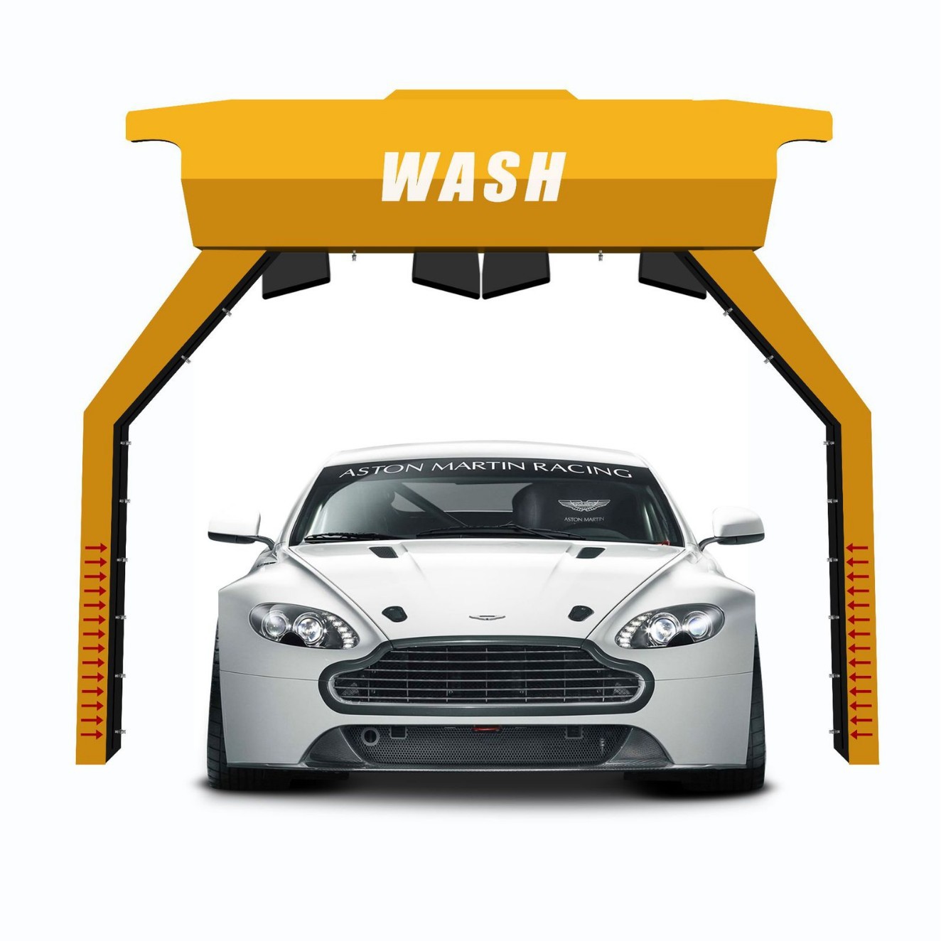 Máquina de lavado de automóviles portón totalmente automática sin contacto computadora para lavado de automóviles equipo comercial de lavado automático recíproco especial de alta presión image 1