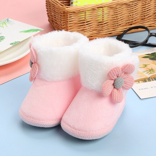 Winter thickened velvet baby shoes with soft soles to keep warm 0-12 months male and female baby toddler shoes socks cotton shoes